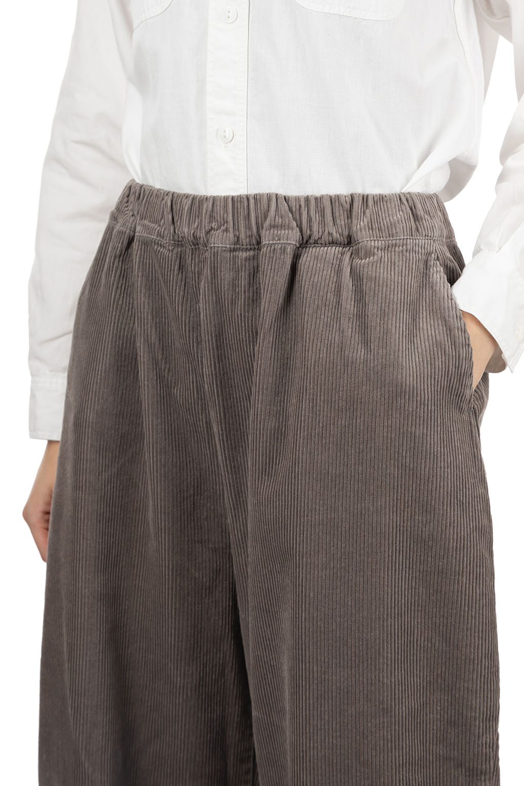 NARU  - Corduroy Egg Pants - Grey