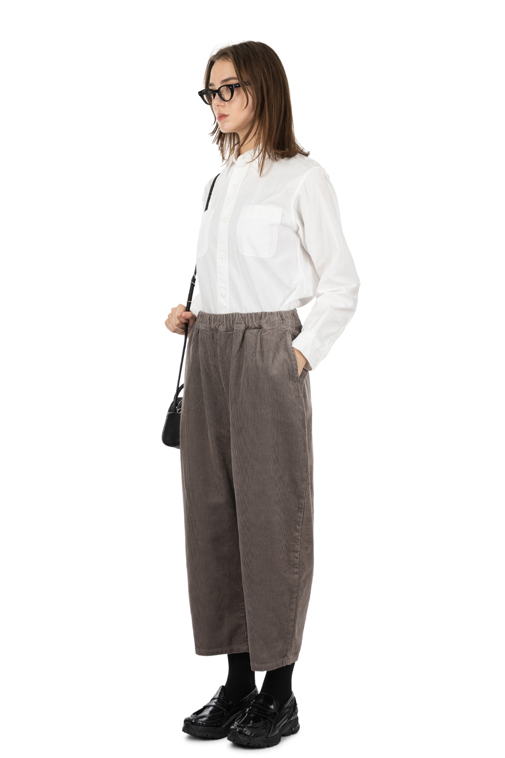 NARU  - Corduroy Egg Pants - Grey