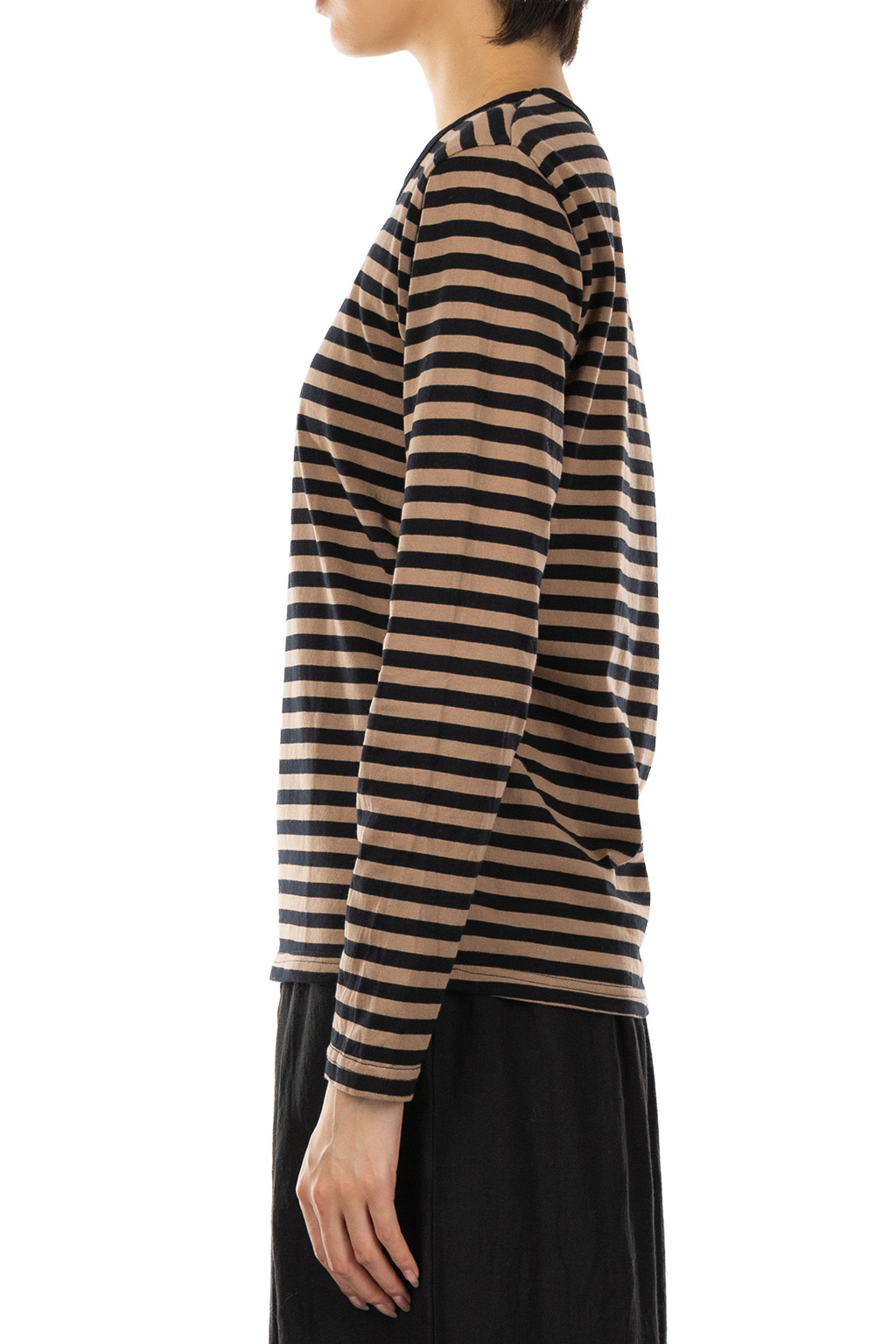 NARU  - Cotton LS Stripe T-Shirt - Brown and Black