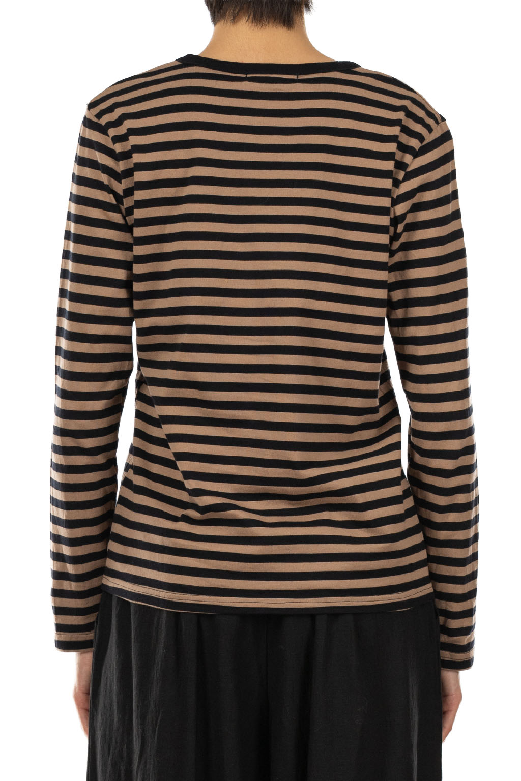 NARU  - Cotton LS Stripe T-Shirt - Brown and Black