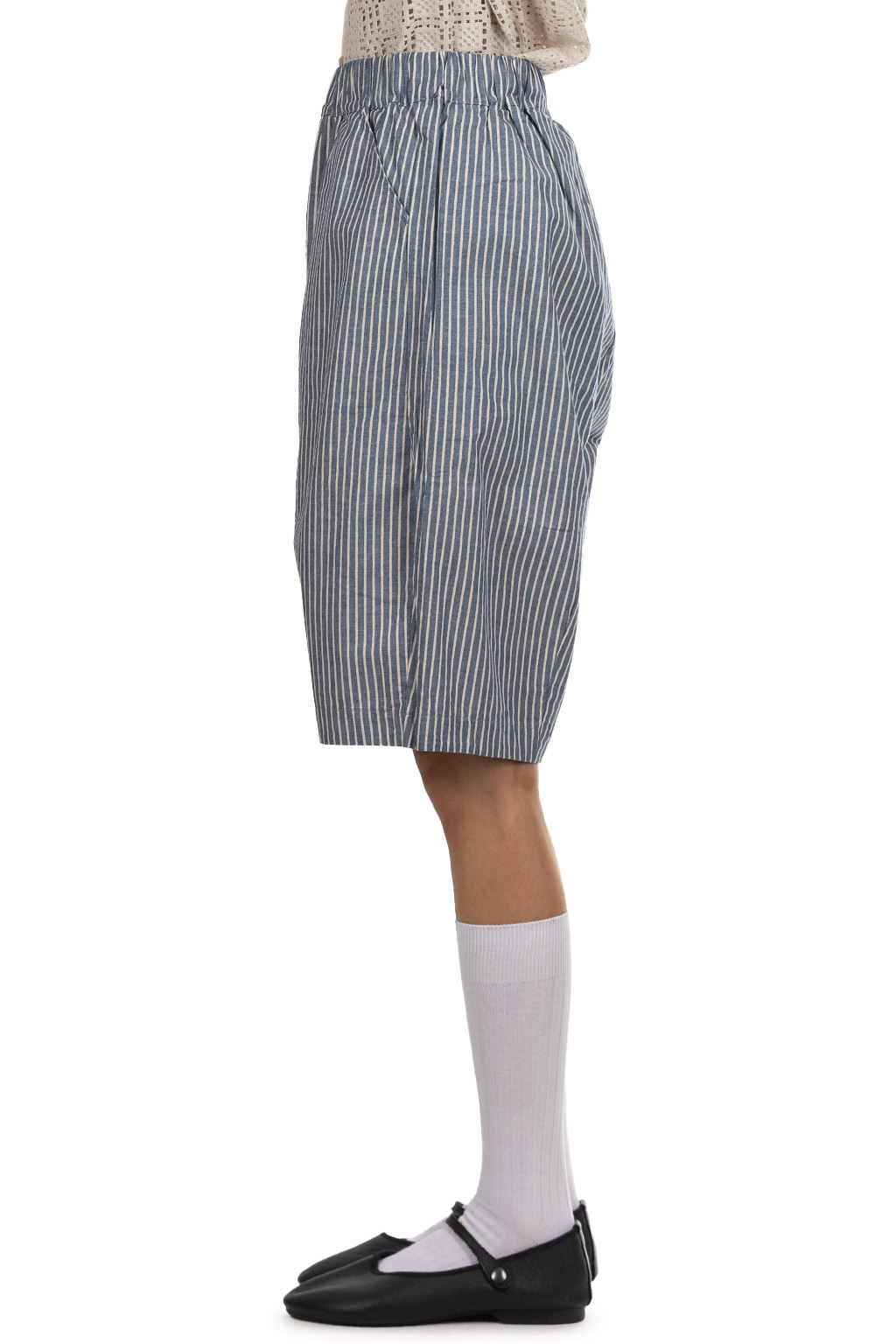 NARU  - Denim Stripe Acorn Pants - Navy