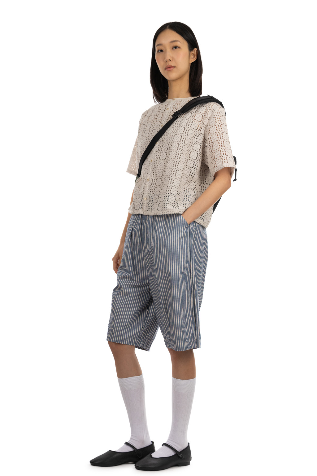 NARU  - Denim Stripe Acorn Pants - Navy