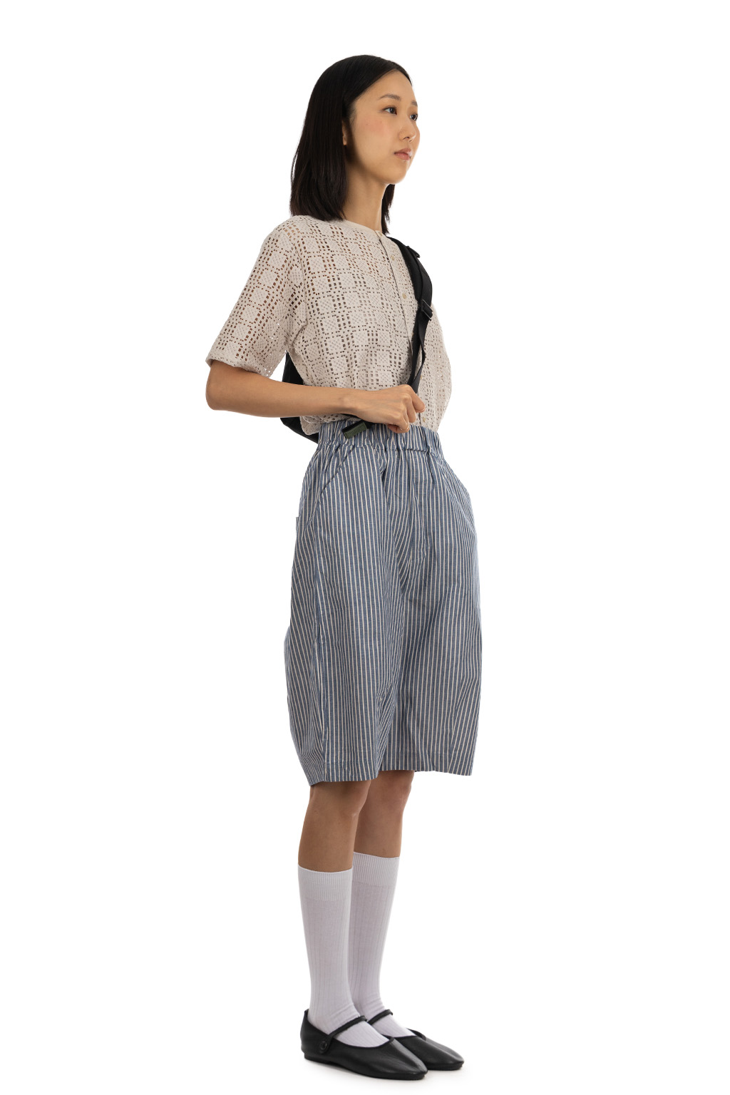 NARU  - Denim Stripe Acorn Pants - Navy