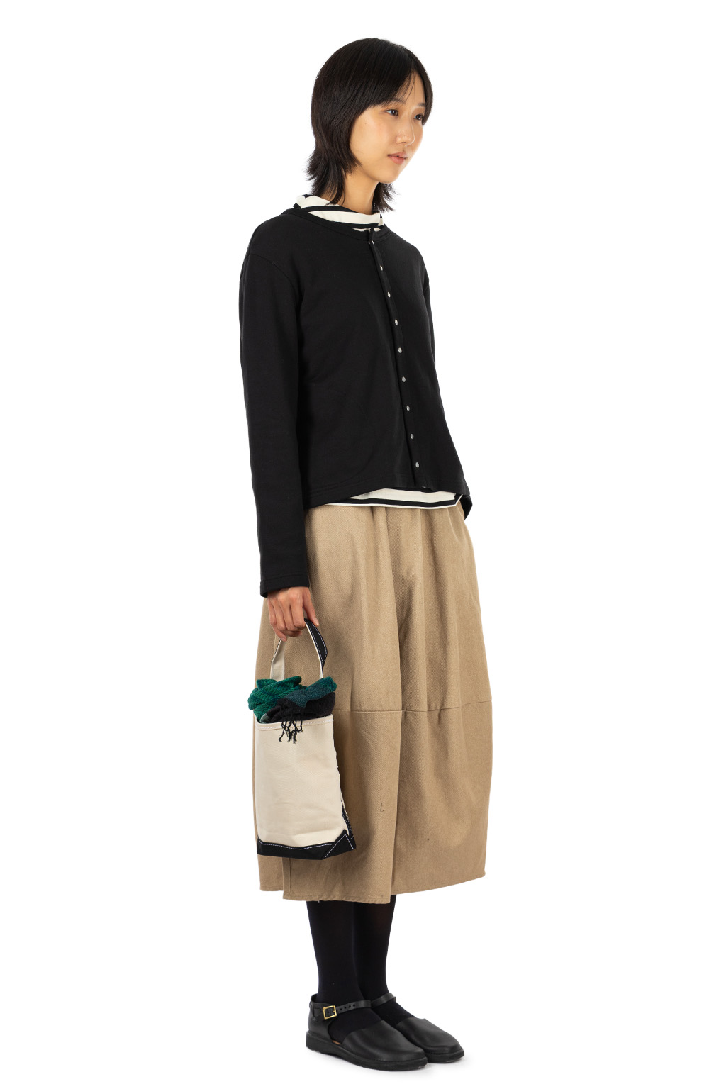 NARU  - French Terry Pocket Cardigan - Black