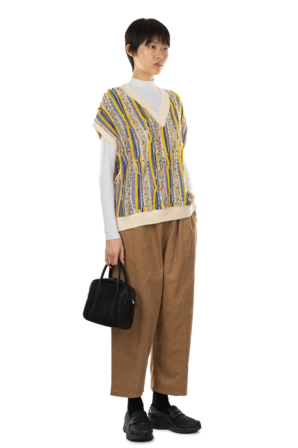 NARU  - Marble Wave Crew Neck Vest  - Blue