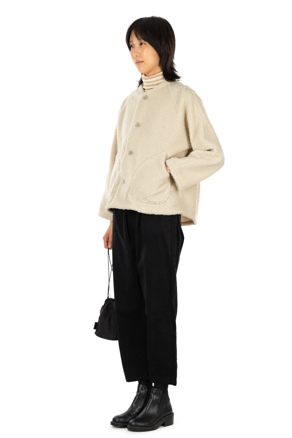 NARU  - Poodle Pile Jacket - Ecru