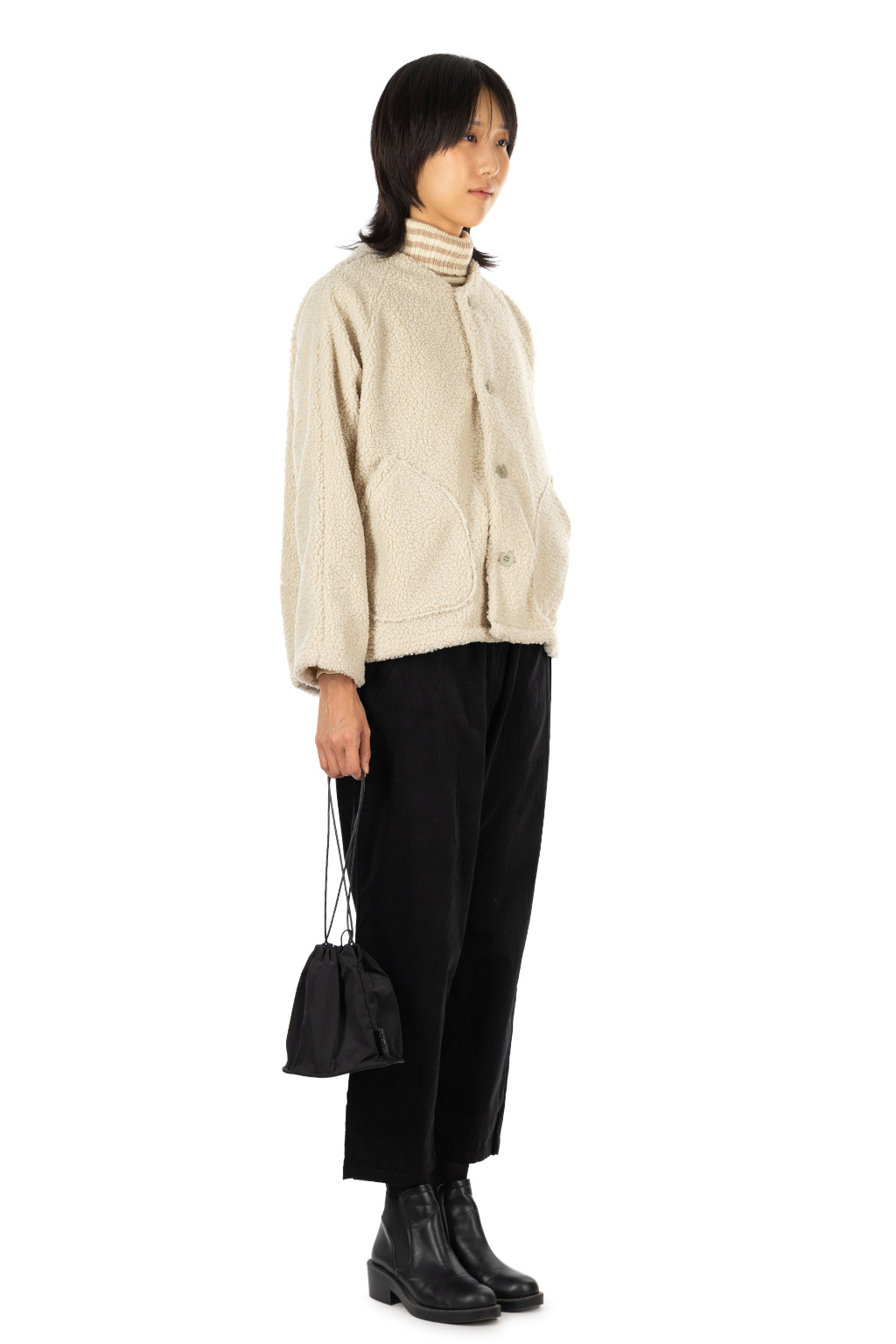 NARU  - Poodle Pile Jacket - Ecru