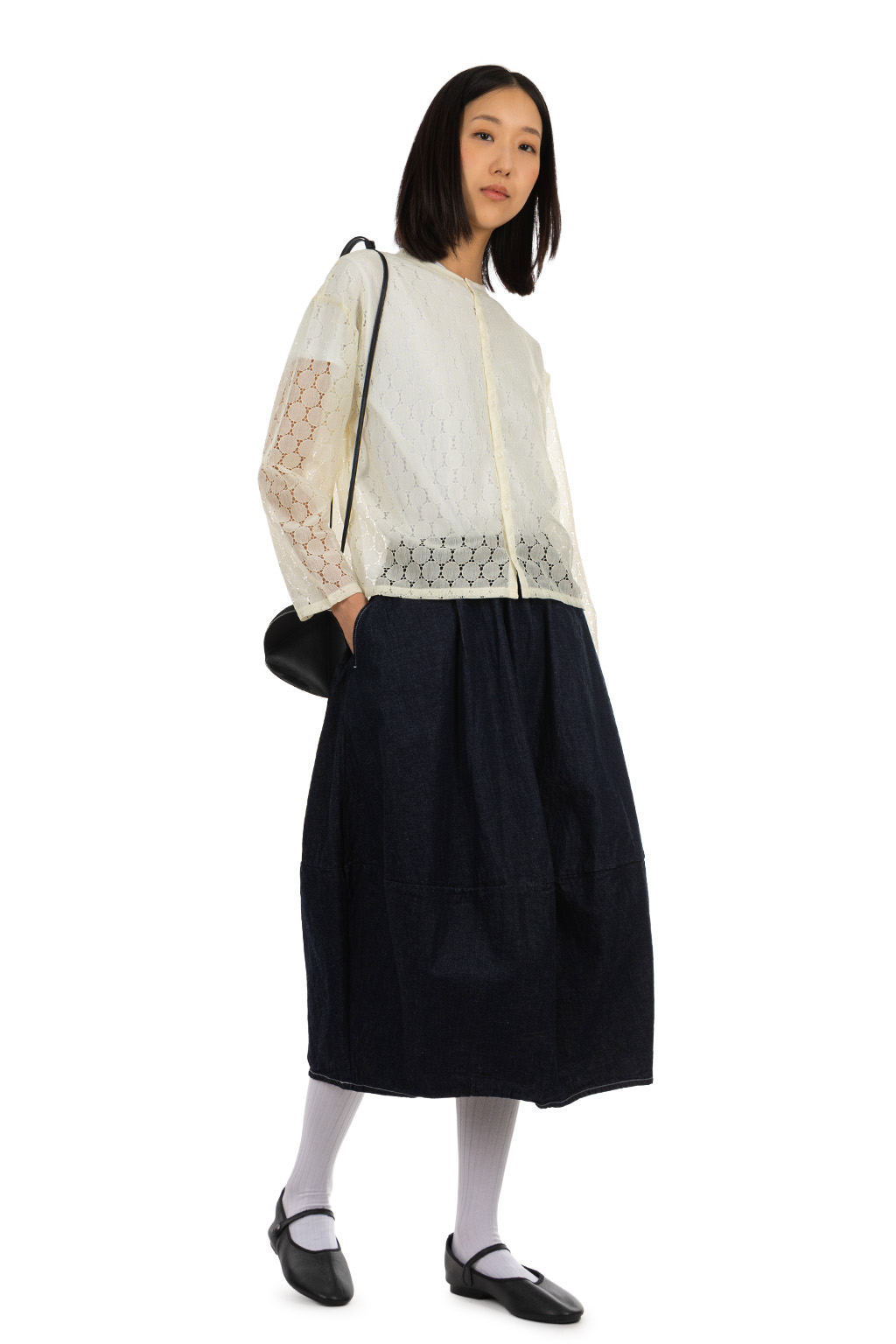 NARU  - Russell Lace Cardigan - Ginkyo Yellow