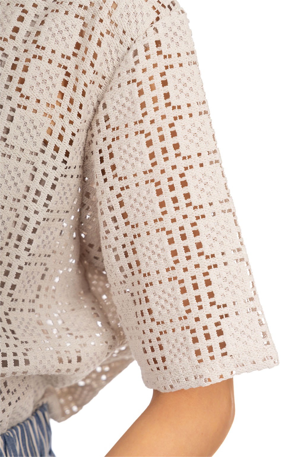 NARU  - Tile Lace Cardigan - Ecru