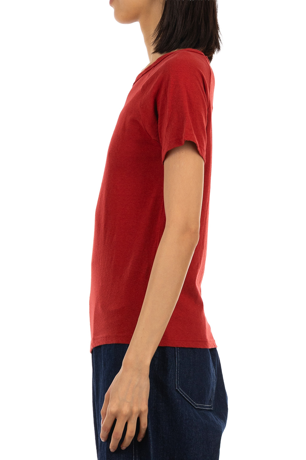 NARU  - Uneven Yarn Jersey Compact Tee - Antique Red