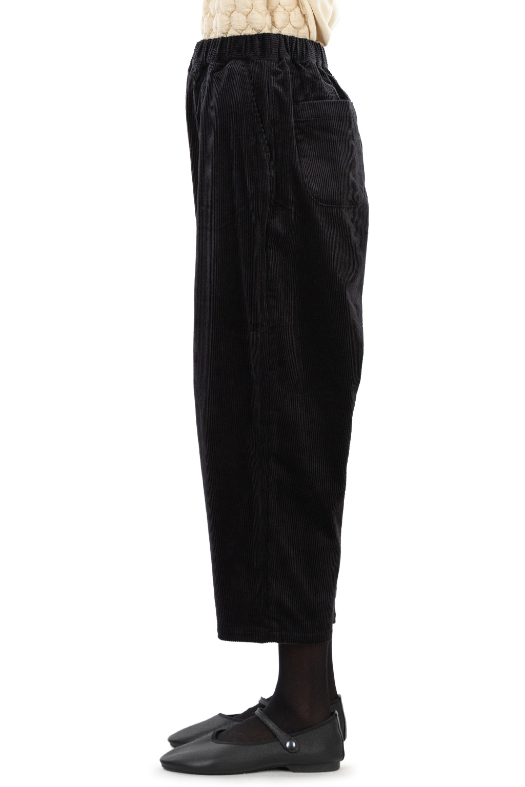 Nachukara - Corduroy Cocoon Pants - Black