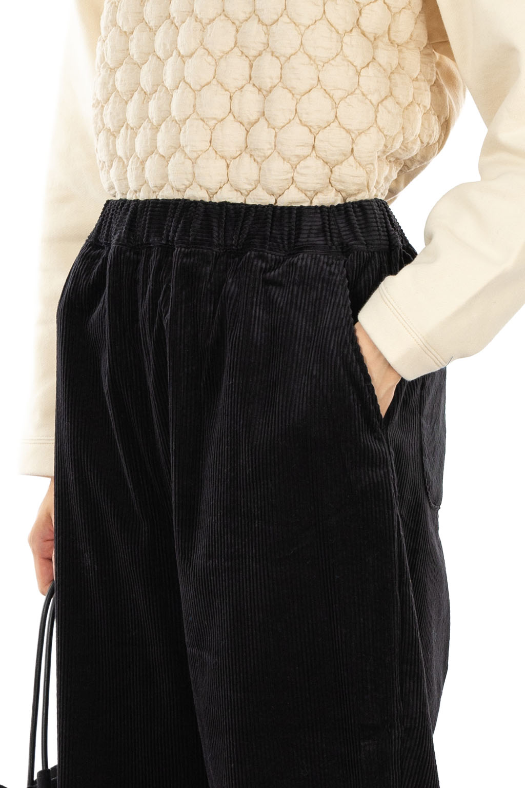 Nachukara - Corduroy Cocoon Pants - Black