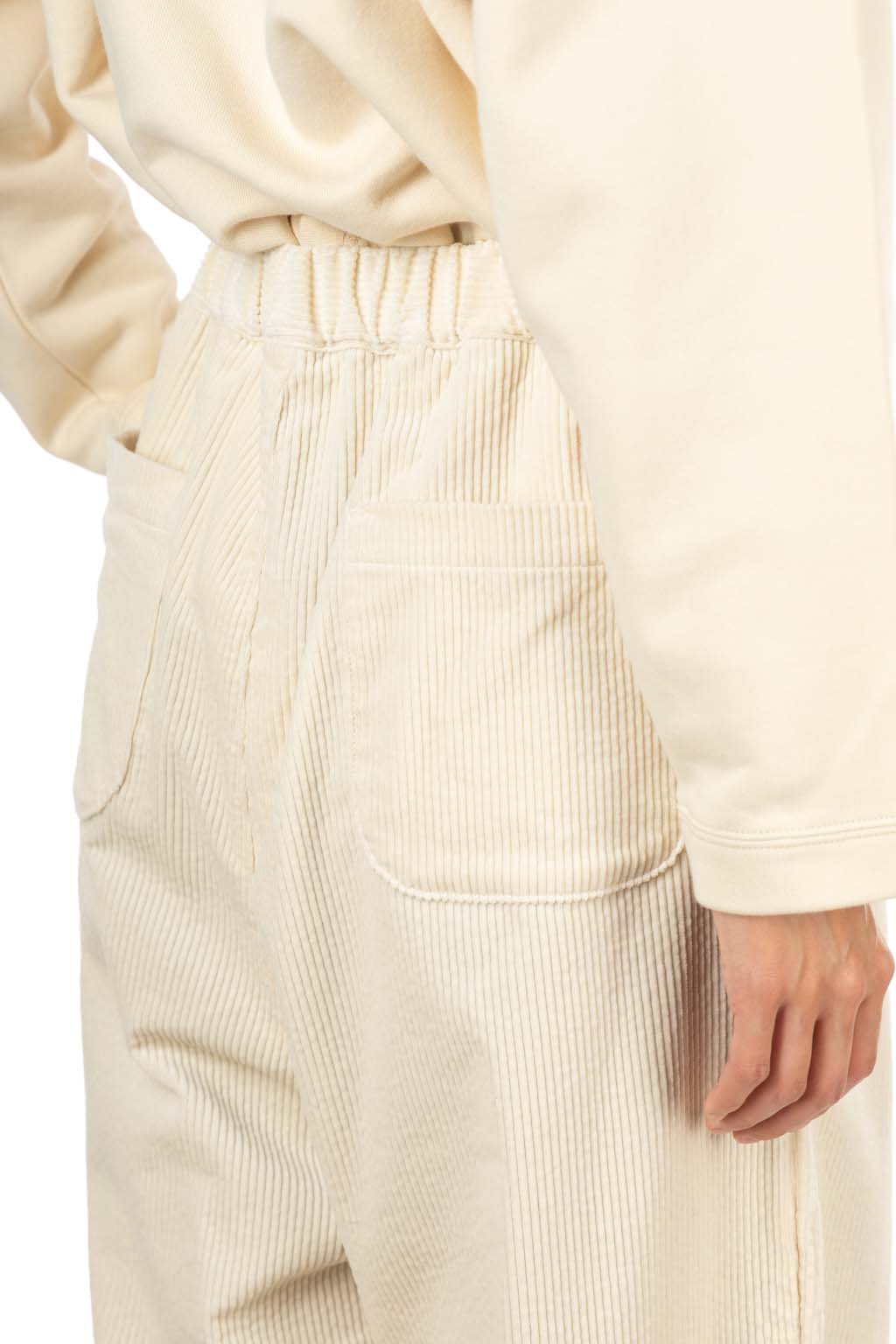 Nachukara - Corduroy Cocoon Pants - Ivory