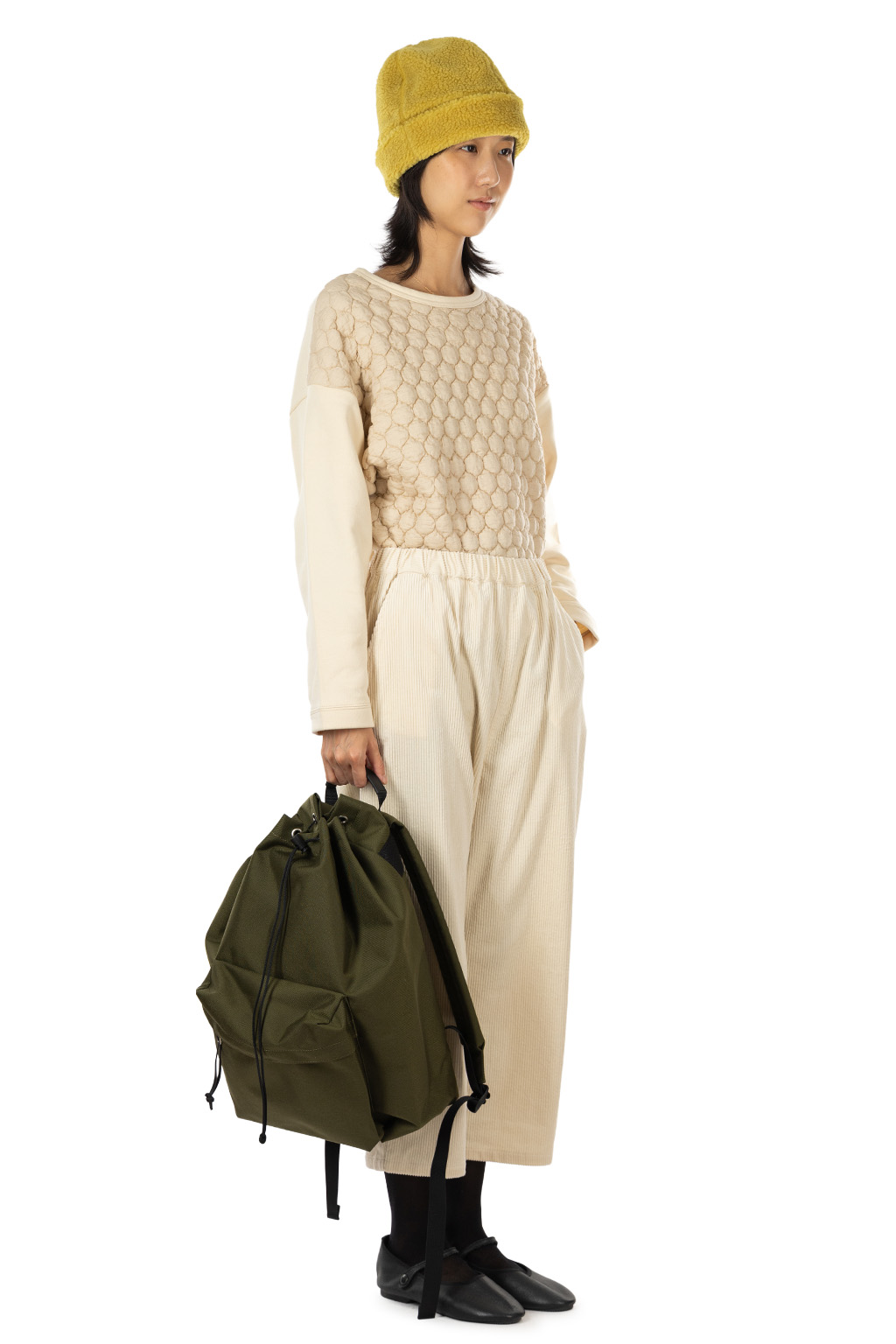 Nachukara - Corduroy Cocoon Pants - Ivory