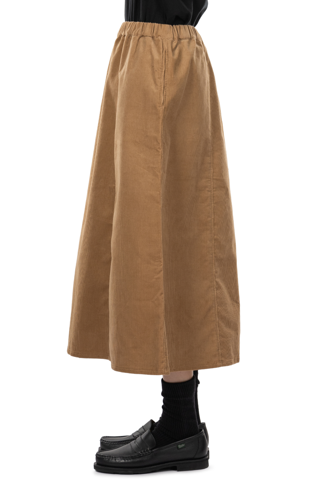 Nachukara - Corduroy Panel Skirt - Beige