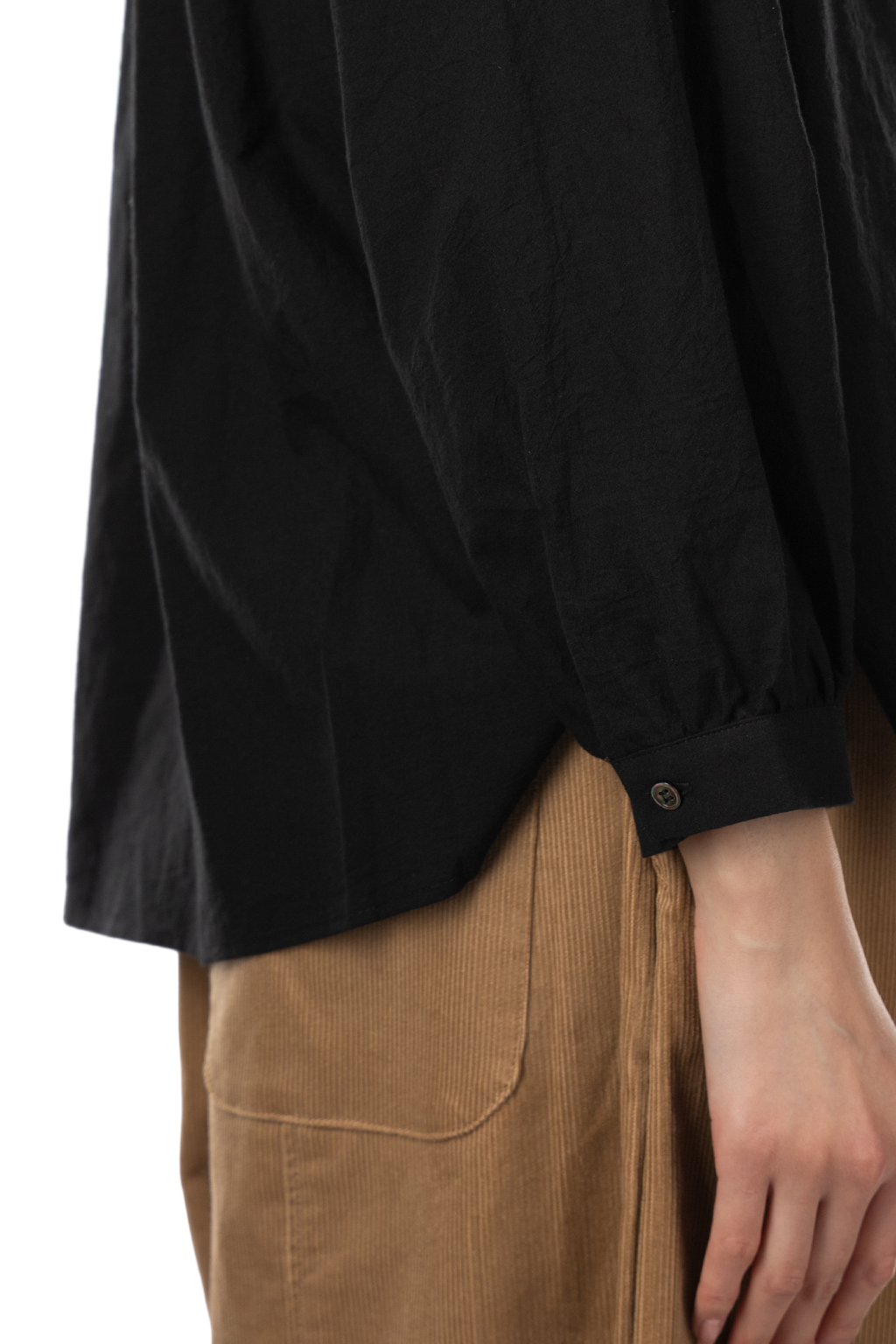 Nachukara - Cotton Lawn Chef Blouse - Black