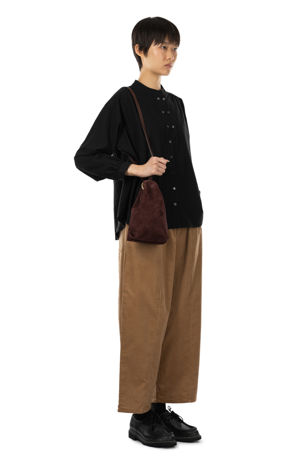 Nachukara - Cotton Lawn Chef Blouse - Black