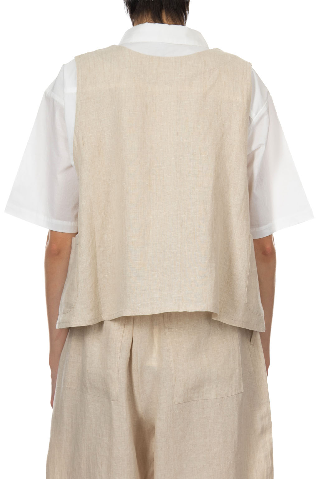 Nachukara - Linen Hemp 2 way Vest - Natural