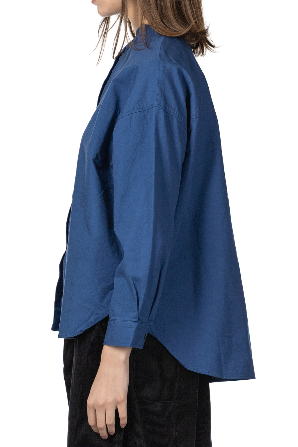 Nachukara - Oxford Washed Stand Collar Shirt