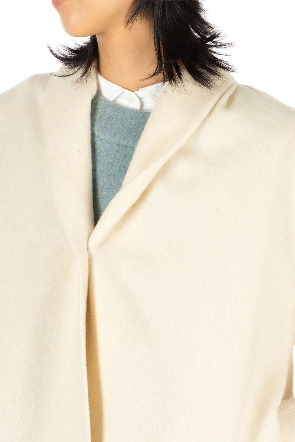 Nachukara - Wool Blend Beaver Robe Jacket 