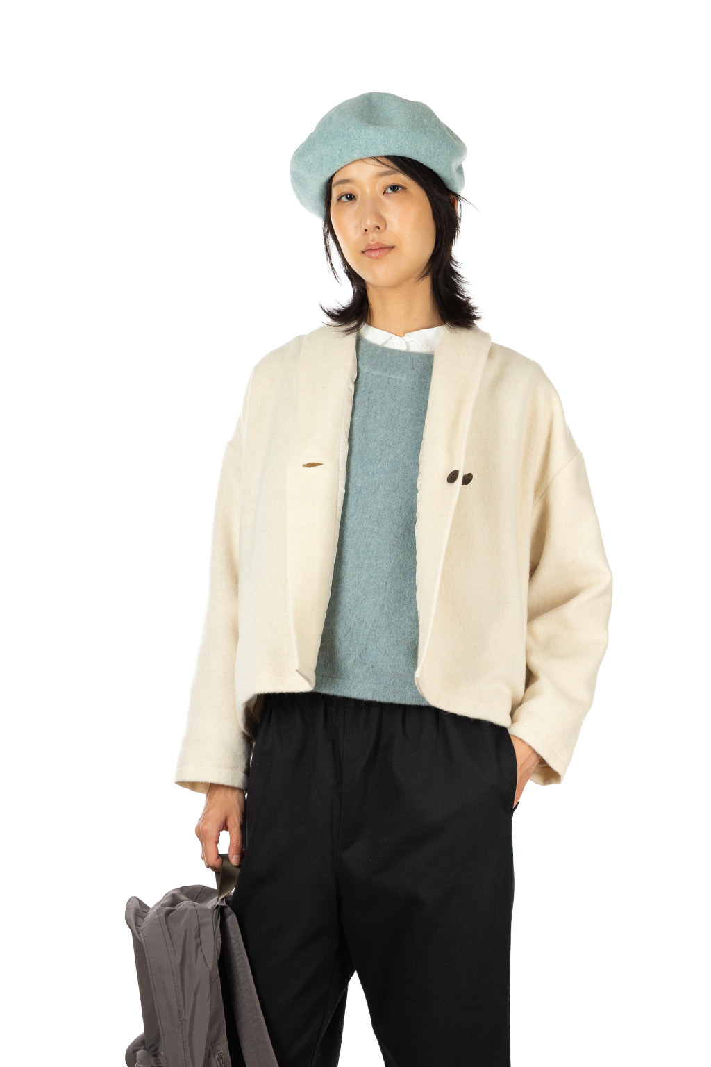 Nachukara - Wool Blend Beaver Robe Jacket 