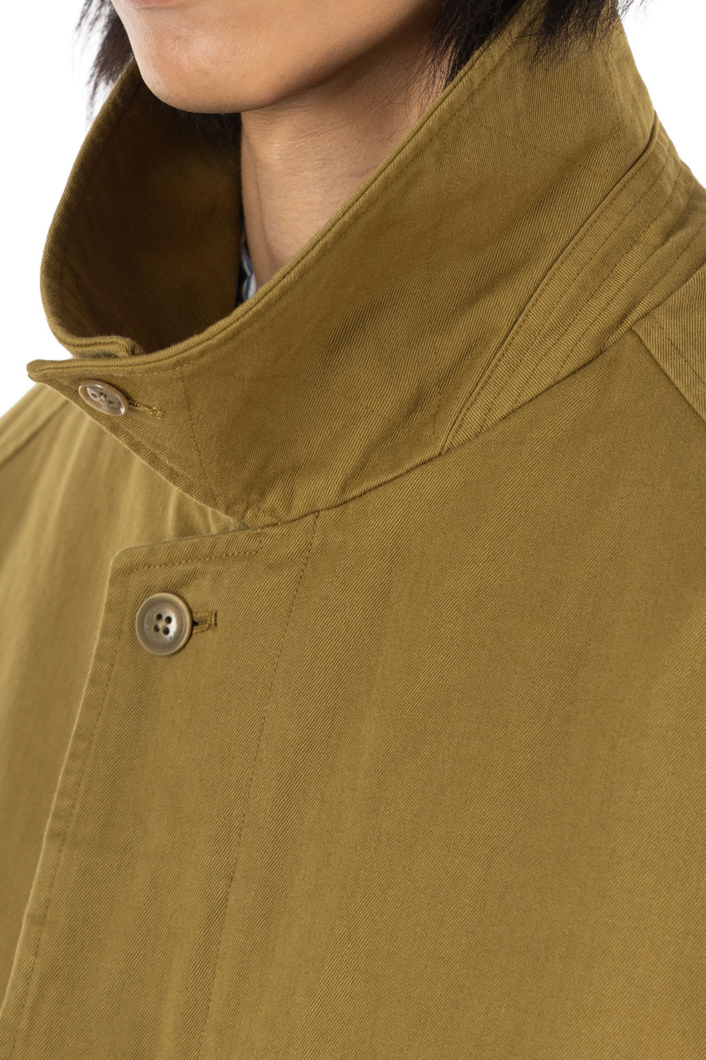 Nanamica (NAN) - Cotton CORDURA WINDSTOPPER Balmacaan Coat - Khaki