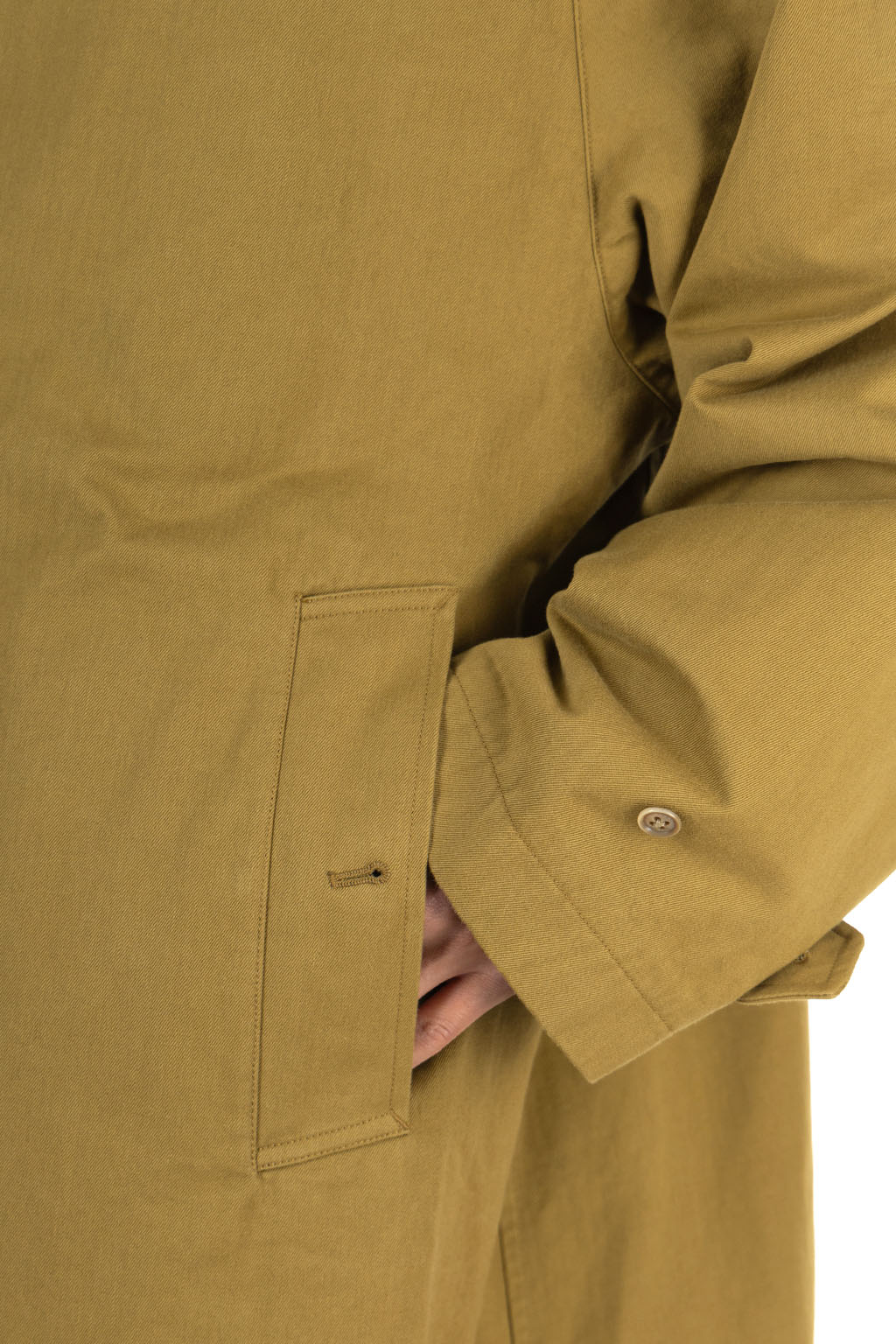 Nanamica (NAN) - Cotton CORDURA WINDSTOPPER Balmacaan Coat - Khaki