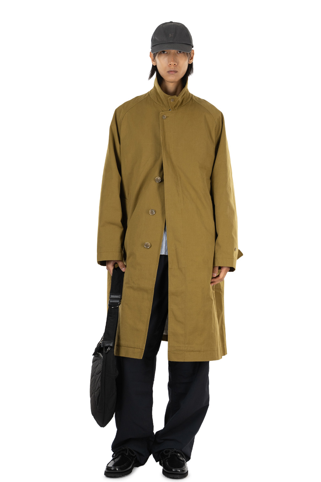 Nanamica (NAN) - Cotton CORDURA WINDSTOPPER Balmacaan Coat - Khaki