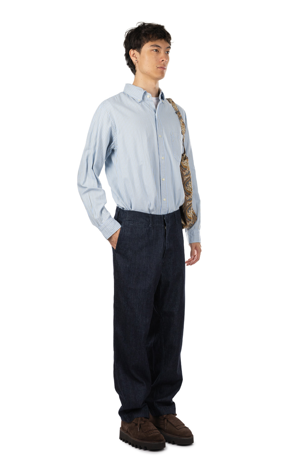 Nanamica (NAN) - Men Wide Denim Pants - Indigo