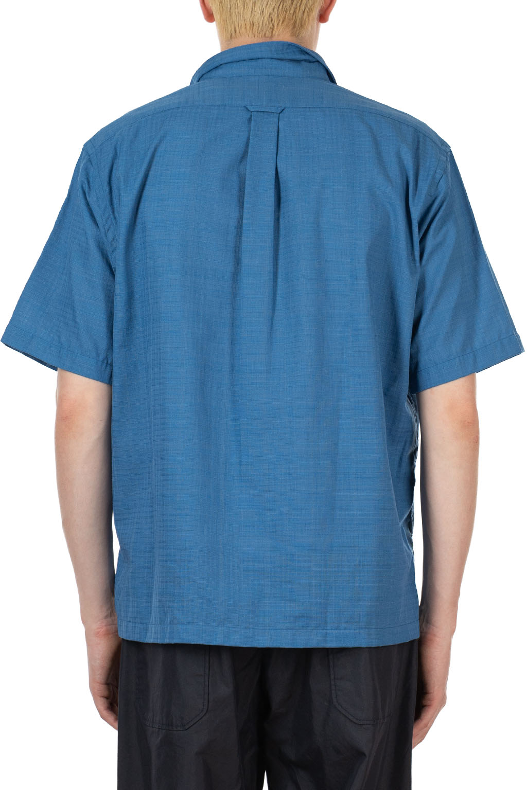 Nanamica (NAN) - Open Collar Panama SS Shirt - Sax