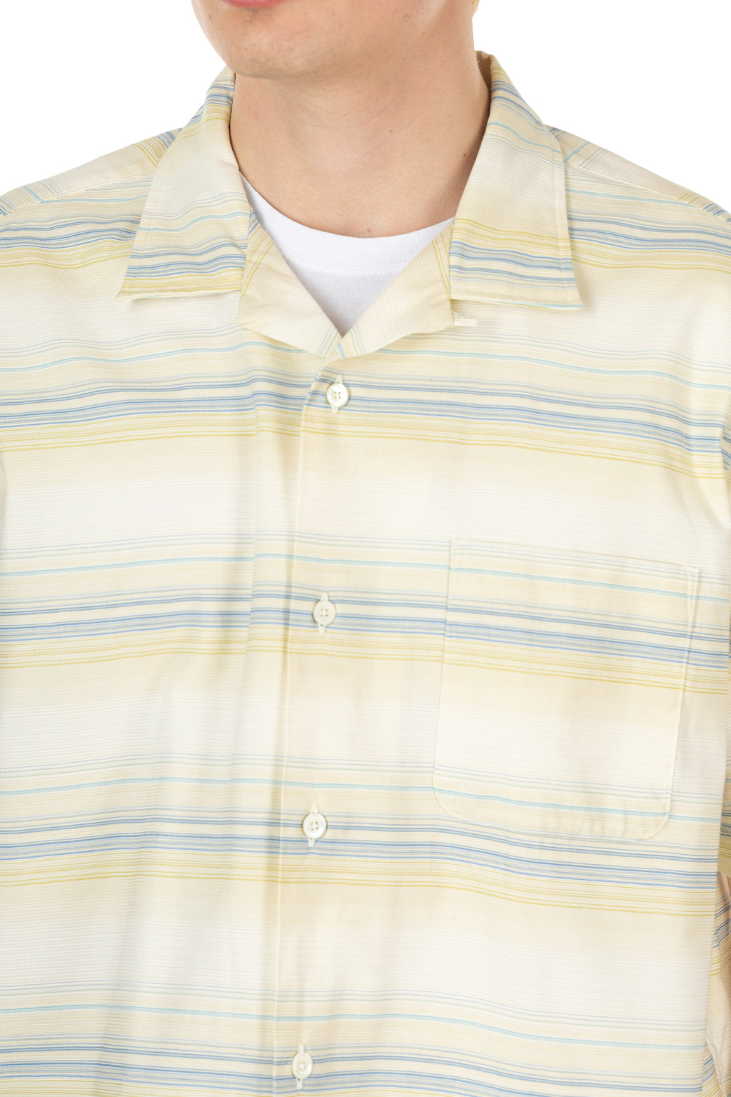 Nanamica (NAN) - Open Collar Pique SS Shirt - Yellow