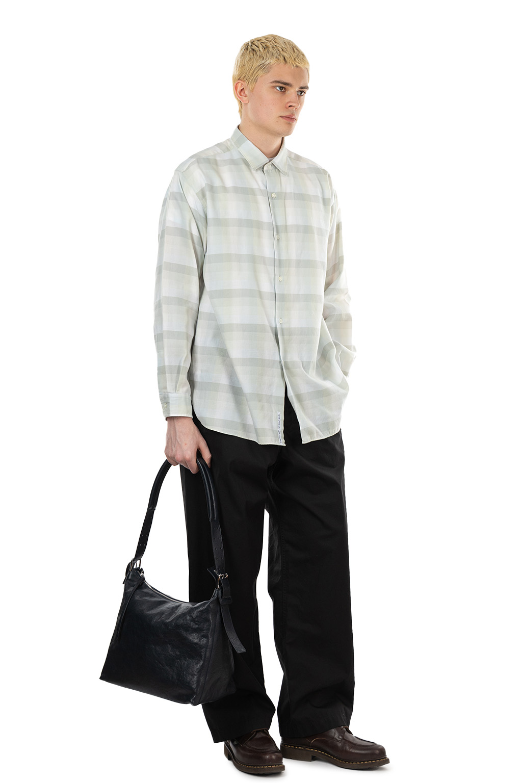 Nanamica (NAN) - Regular Collar Wind Shirt - Light Khaki