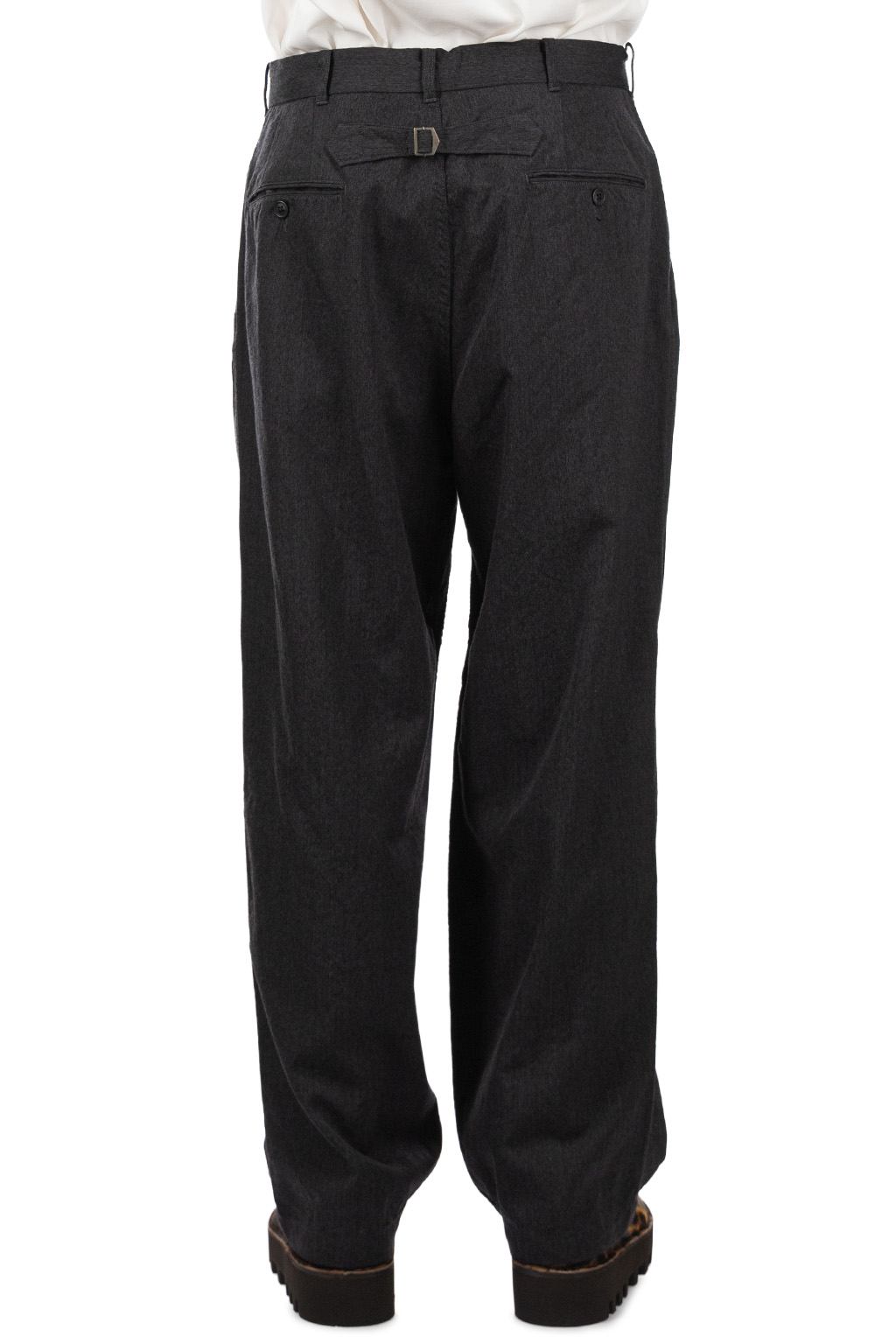 Nanamica (NAN) - Wool Gabardine Pleat Pants - Charcoal