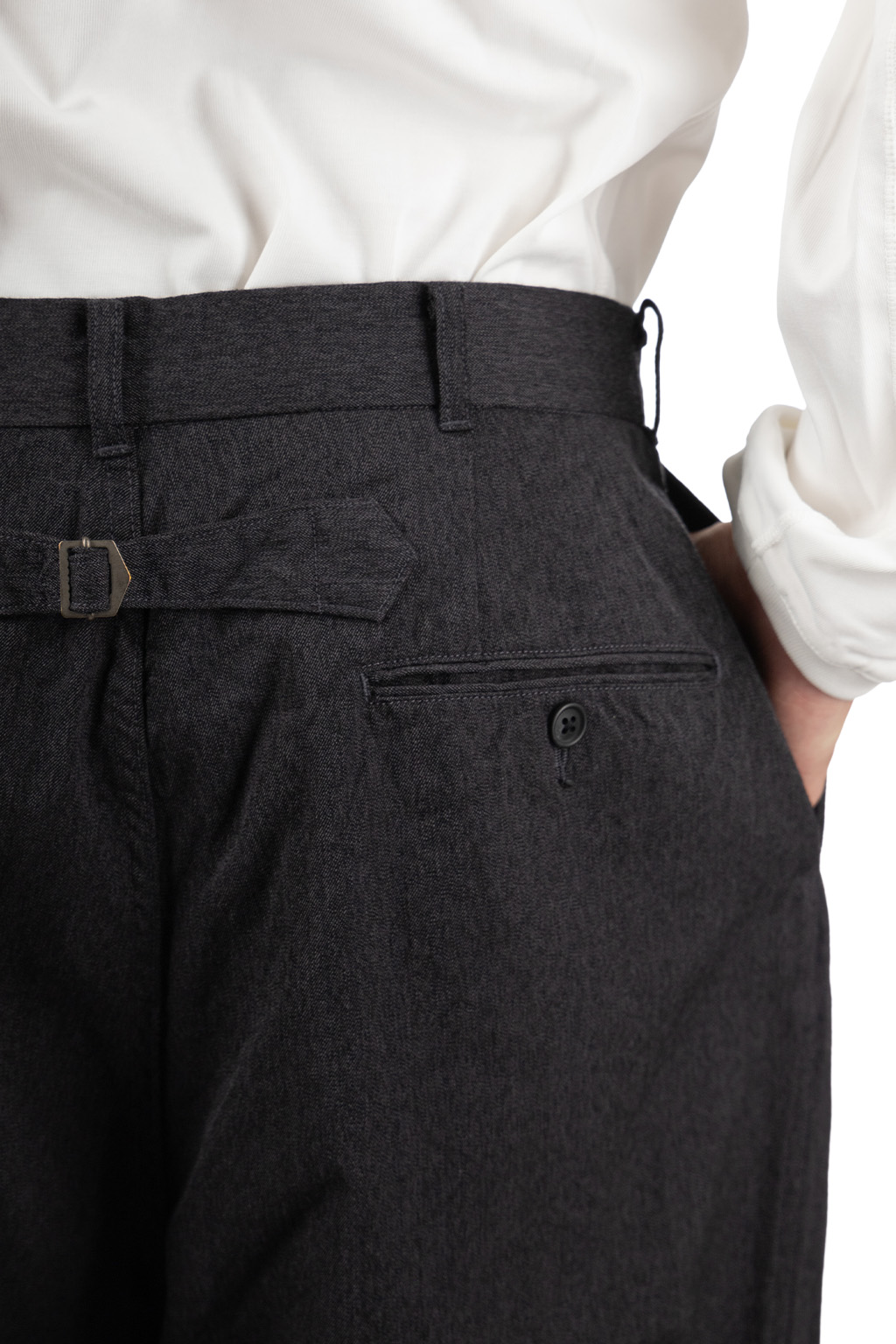 Nanamica (NAN) - Wool Gabardine Pleat Pants - Charcoal