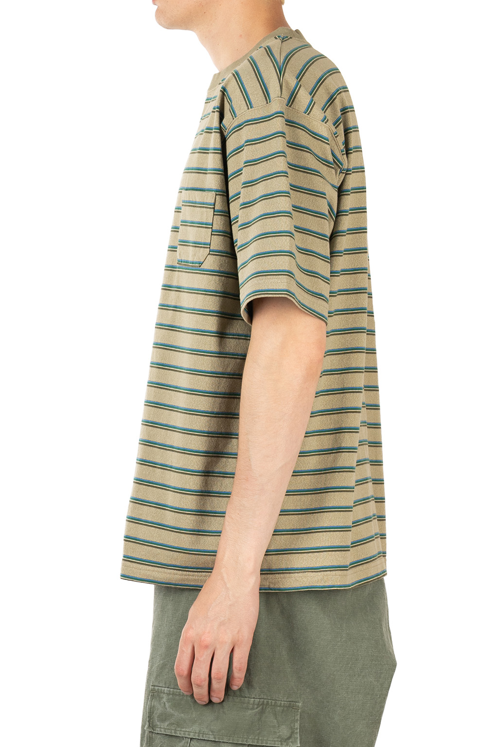 Nigel Cabourn - 7.8oz Border Half Sleeve T-Shirt - Green