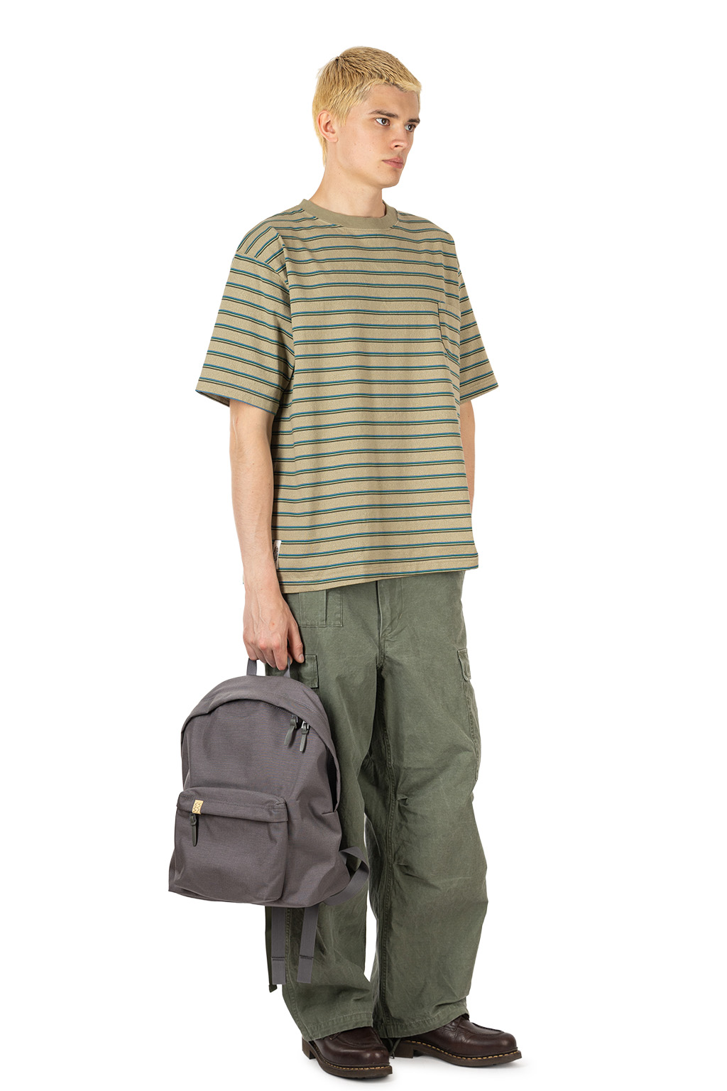 Nigel Cabourn - 7.8oz Border Half Sleeve T-Shirt - Green