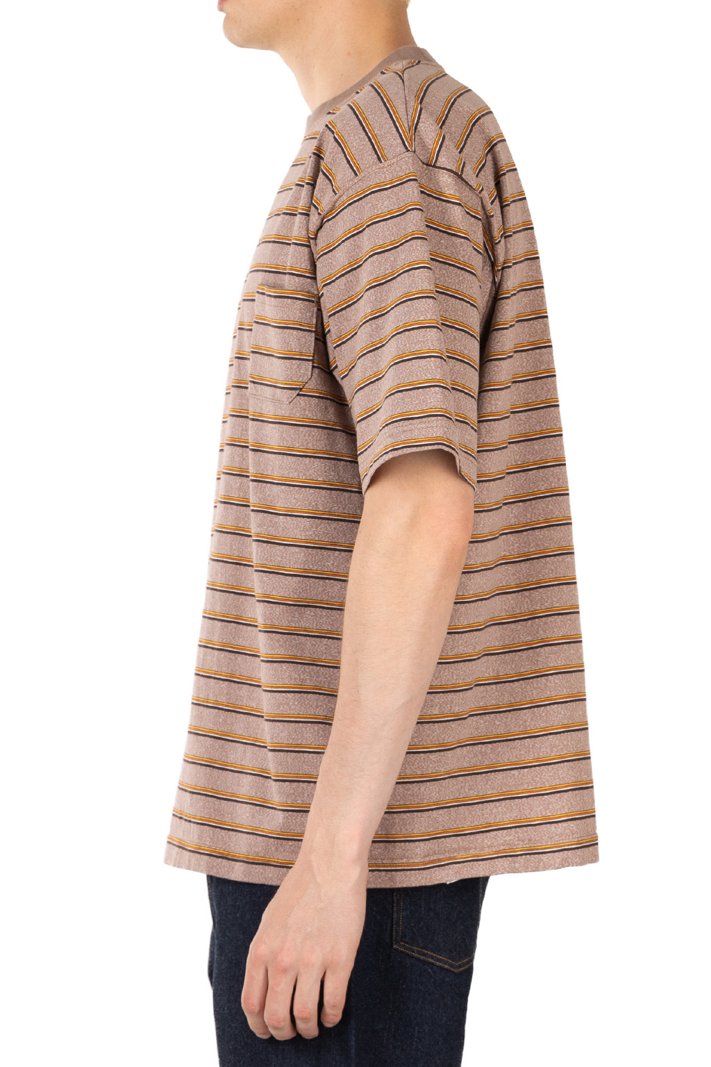 Nigel Cabourn - 7.8oz Border Half Sleeve T-Shirt - Light Brown