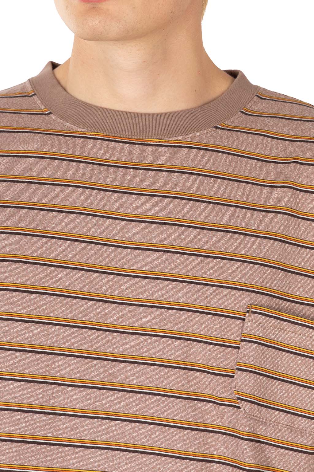 Nigel Cabourn - 7.8oz Border Half Sleeve T-Shirt - Light Brown