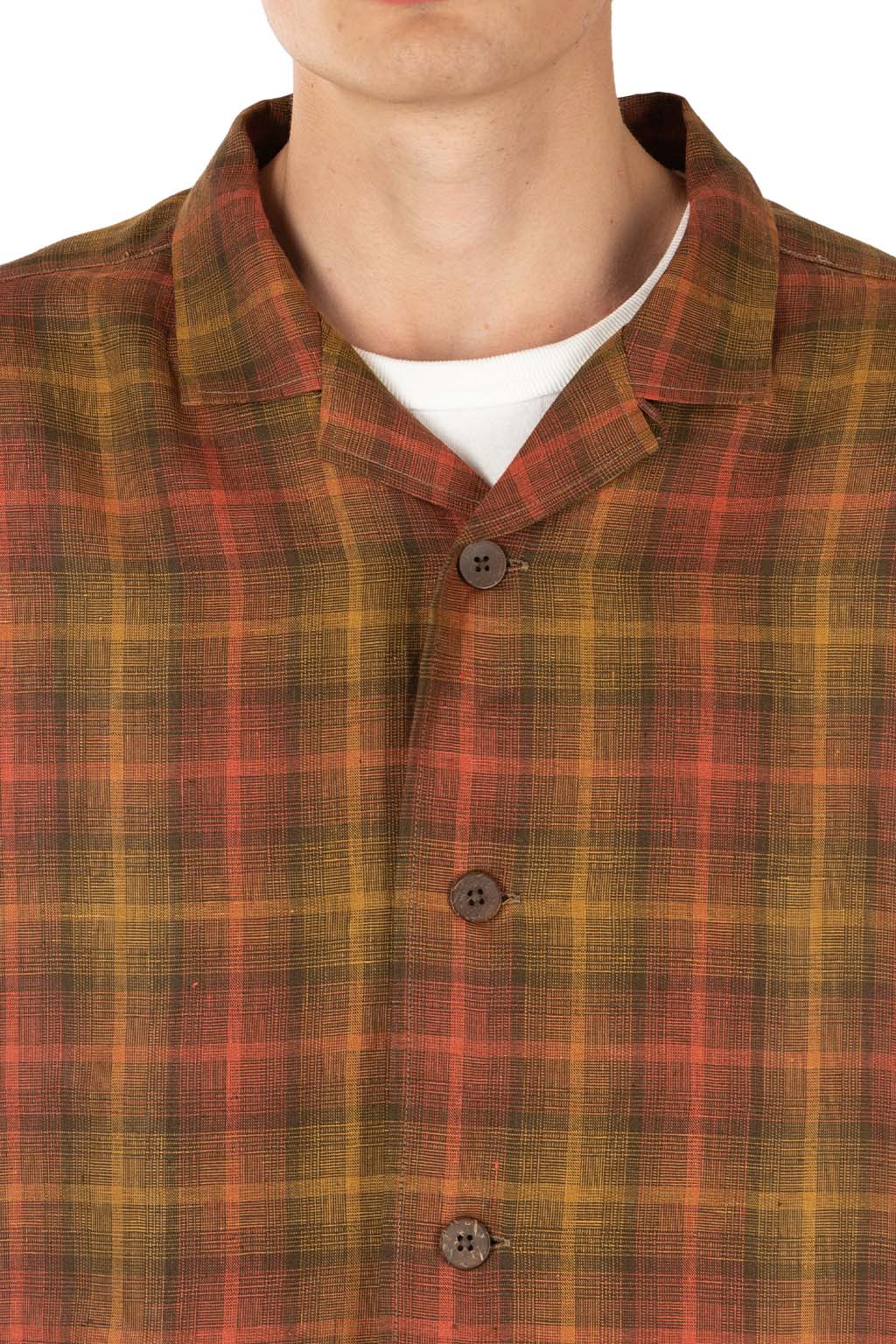Nigel Cabourn - French Chore Jacket - Hemp Check - Red