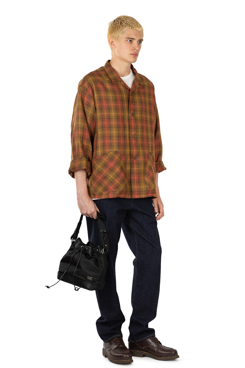 Nigel Cabourn - French Chore Jacket - Hemp Check - Red