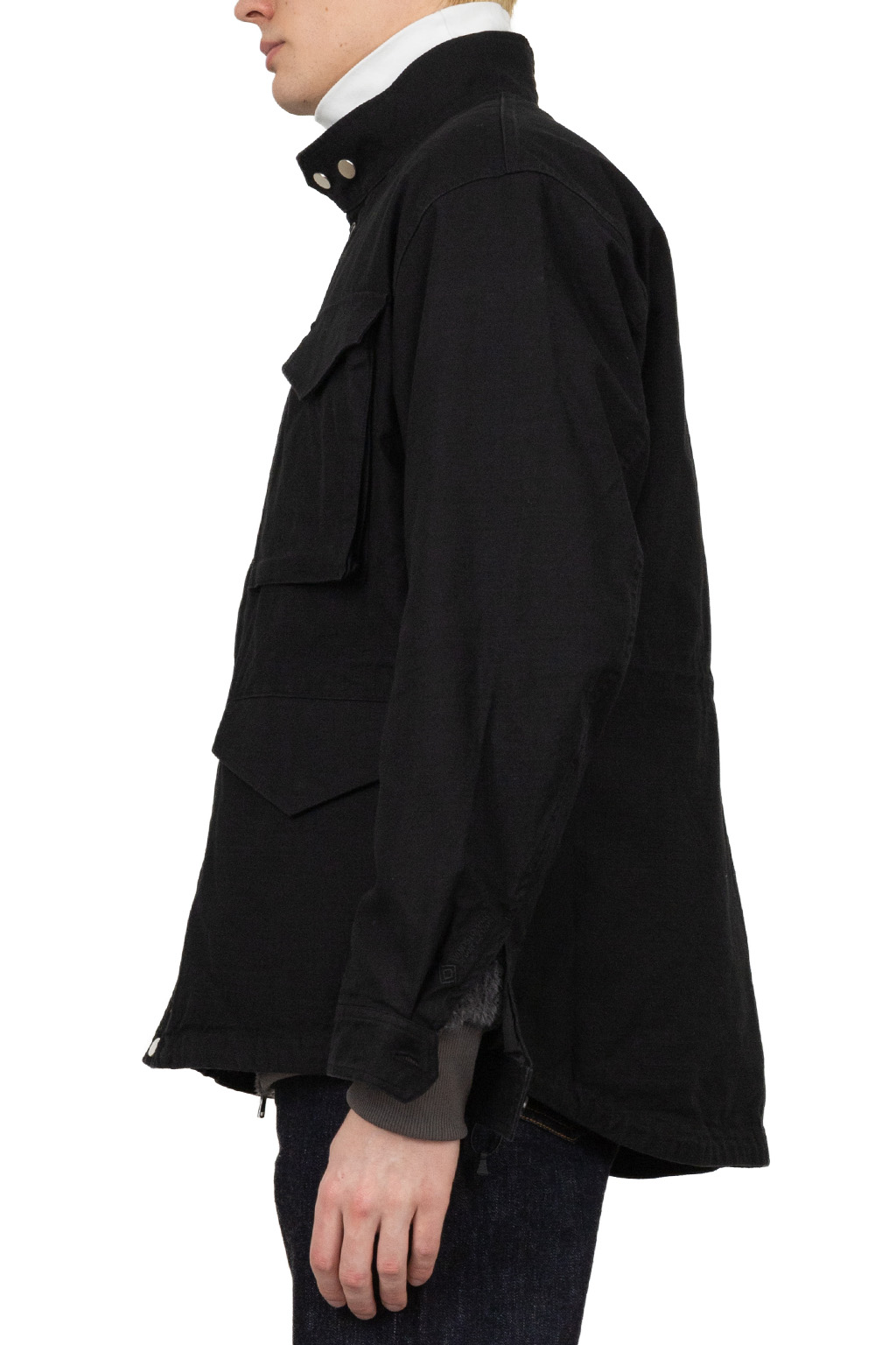 Nonnative - Trooper Jacket Cotton Backsatin Pigment Dye Windstopper - Black