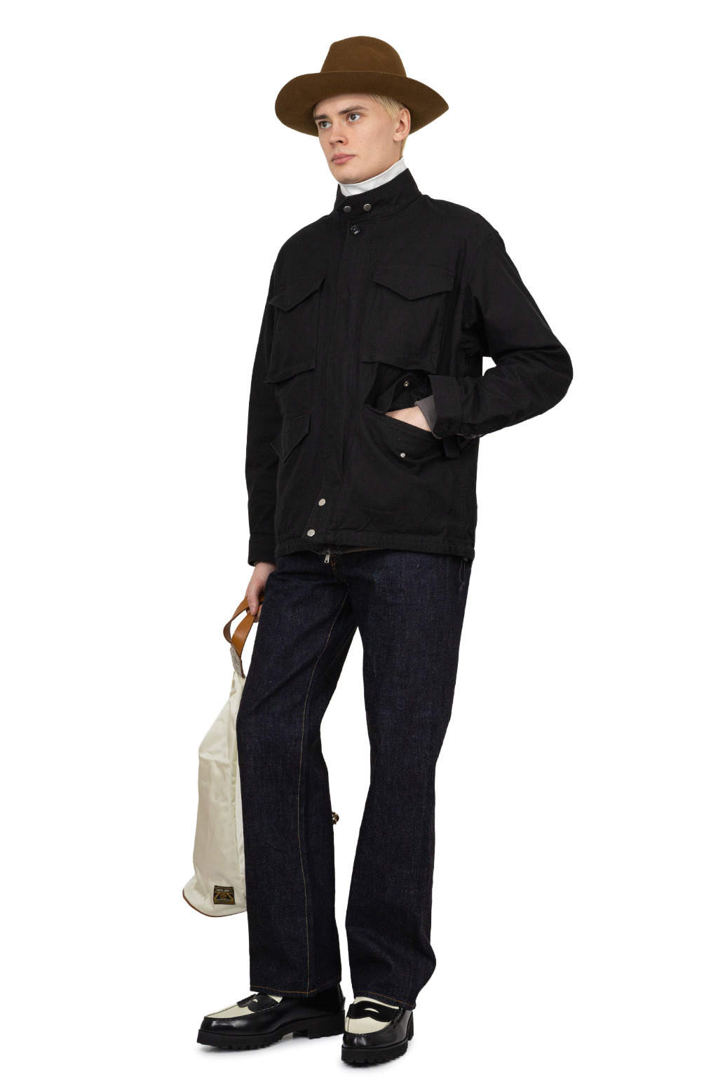 Nonnative - Trooper Jacket Cotton Backsatin Pigment Dye Windstopper - Black