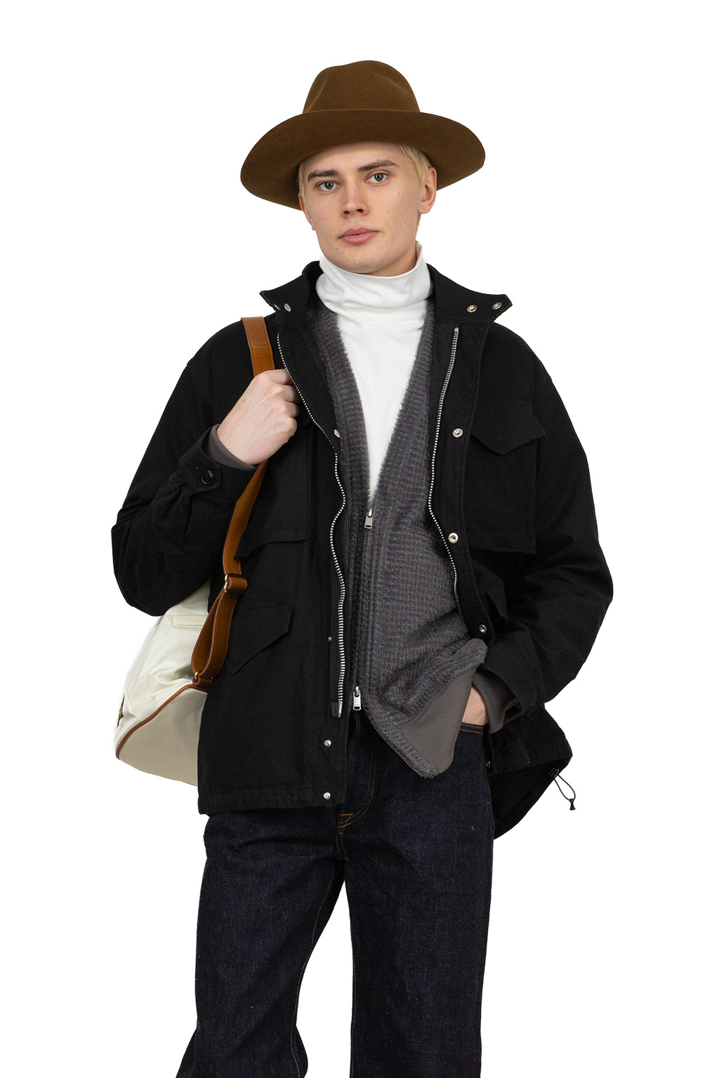 Nonnative - Trooper Jacket Cotton Backsatin Pigment Dye Windstopper - Black