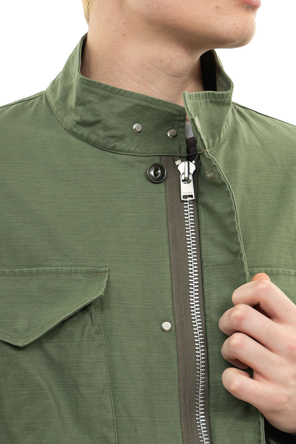 Nonnative - Trooper Jacket Cotton Backsatin Pigment Dye Windstopper - Olive