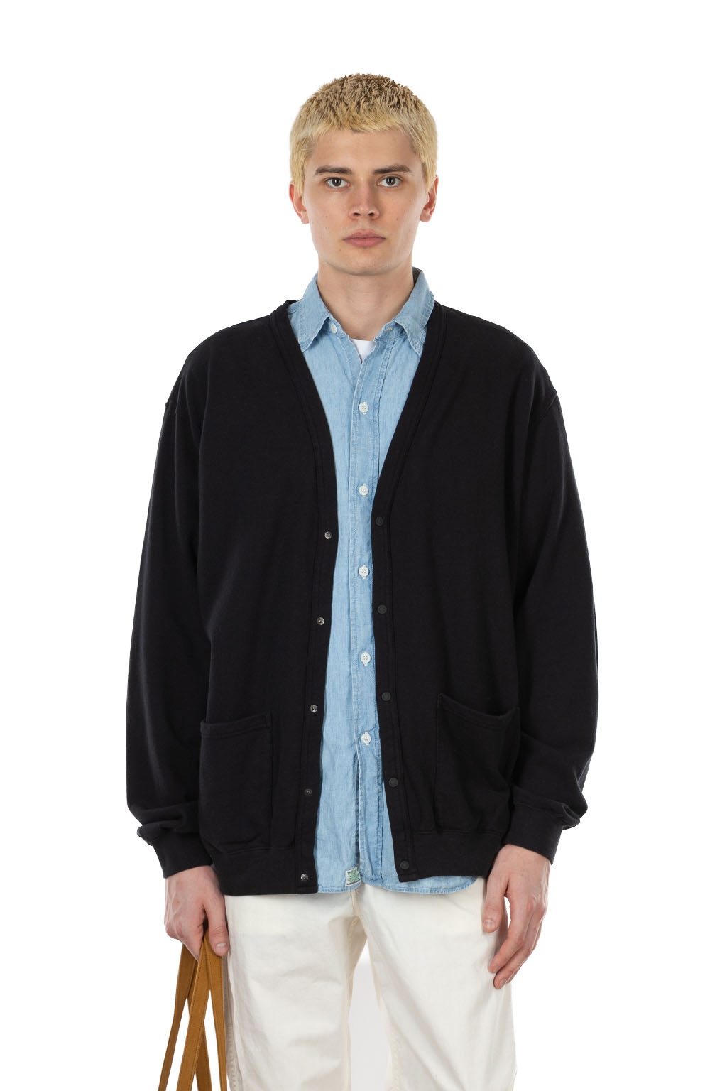 OrSlow - Light Weight French Terry Sweat Shirt Cardigan - Navy