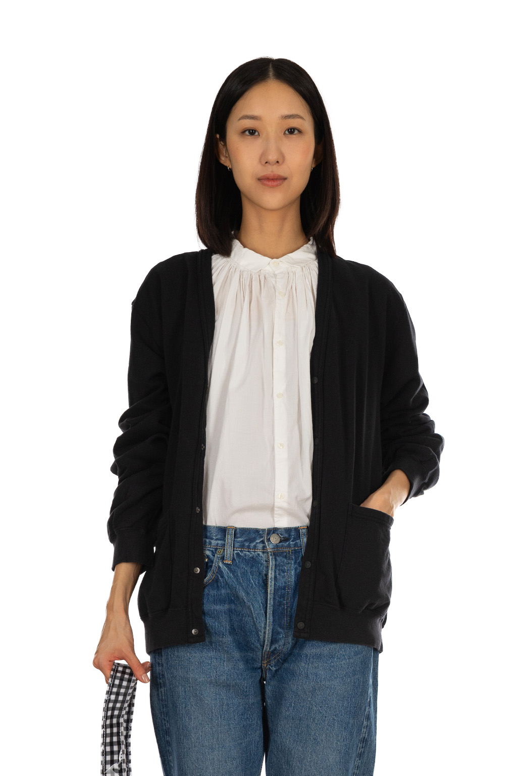 OrSlow - Light Weight French Terry Sweat Shirt Cardigan - Navy