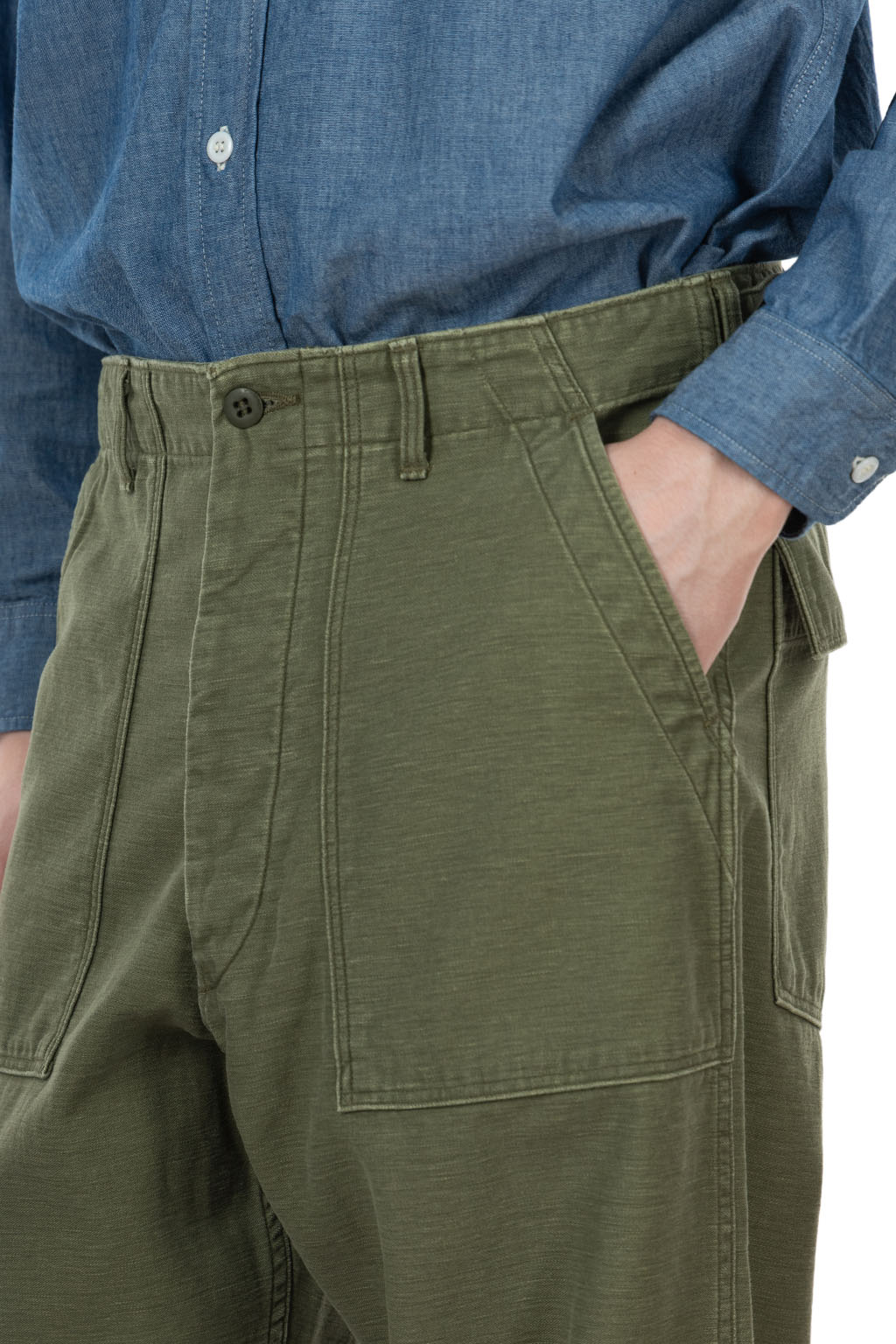 OrSlow - Real Used Wash Vintage Fit Fatigue Pants - Dark Olive Stone