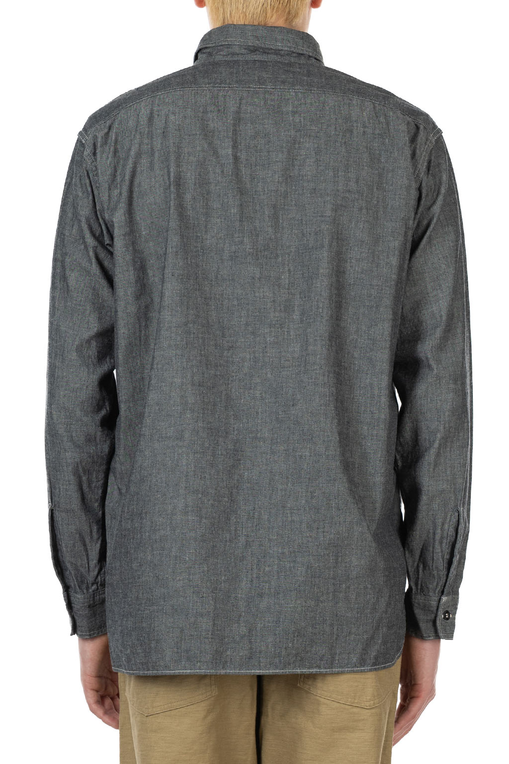 OrSlow - Relax Fit Black Chambray Work Shirt - Black