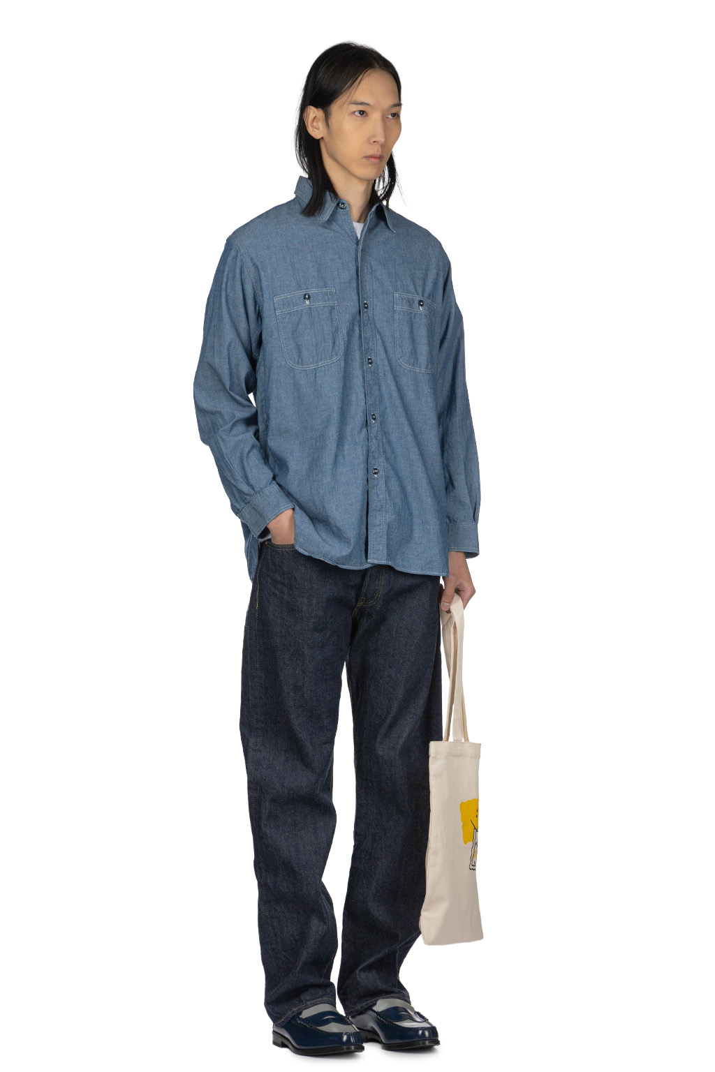 OrSlow - Relax Fit Chambray Work Shirt - Chambray