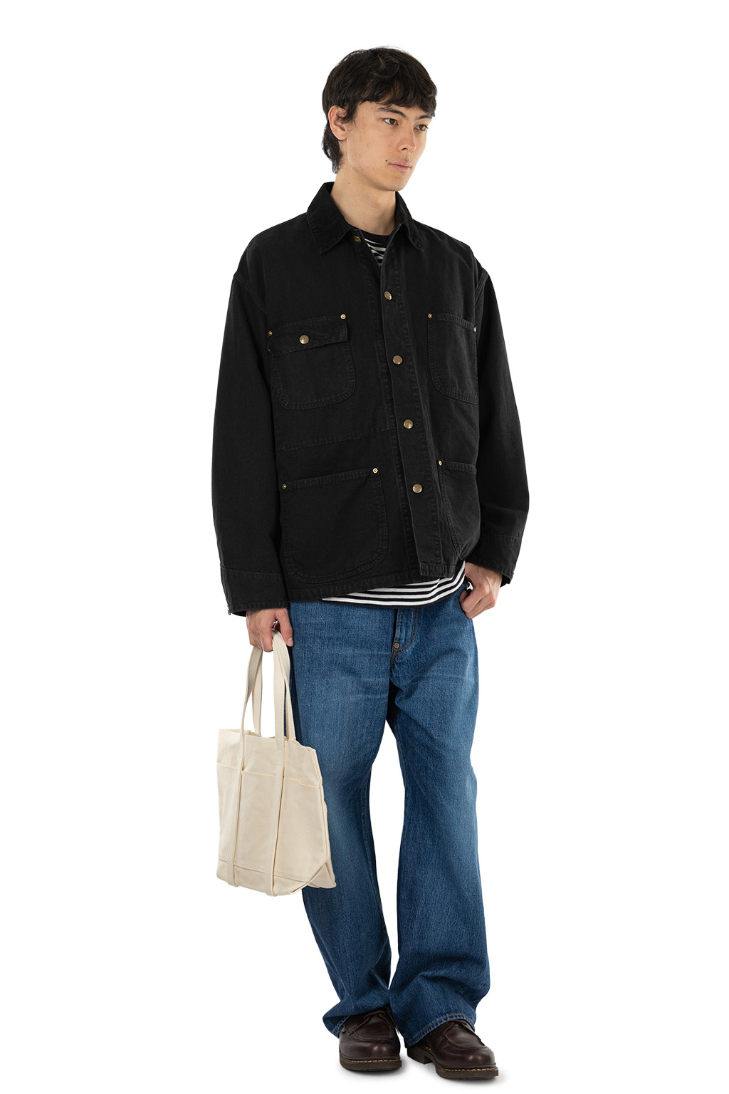 OrSlow - Relaxed Fit Oxford Coverall - Black